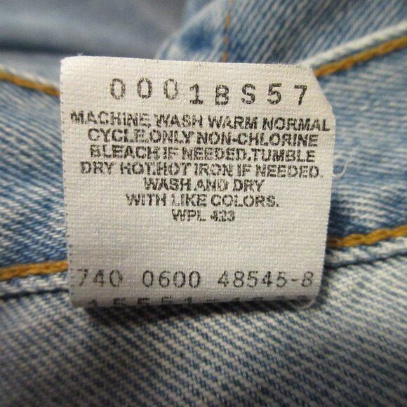 Womens Levis 550 Tapered Light Wash Relaxed Fit Size 14 Vintage Made in Columbia - Picture 8 of 8